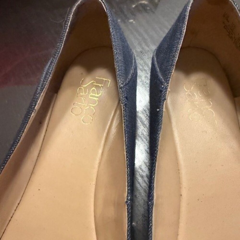 Franco Sarto Denim Flats with bow - Picture 5 of 5